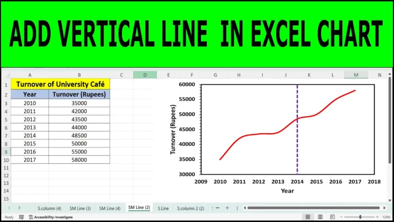 Add Vertical Line in Excel Graph