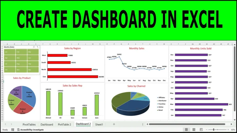 How to Create a Simple Dashboard in Excel